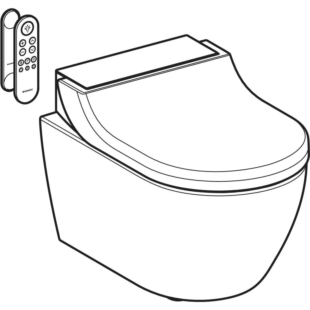 Geberit AquaClean Tuma Comfort avec cuvette vue technique