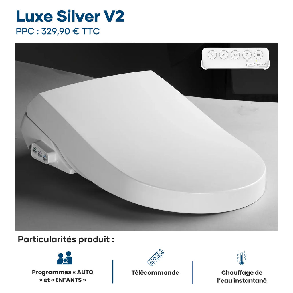 Abattant japonais TopToilet Luxe Silver V2