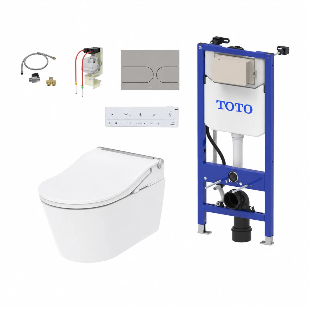 Pack TOTO RW Auto Flush complet avec plaque inox